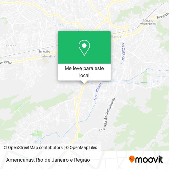 Americanas mapa