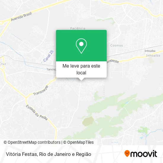 Vitória Festas mapa