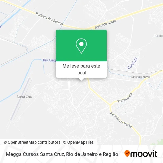 Megga Cursos Santa Cruz mapa