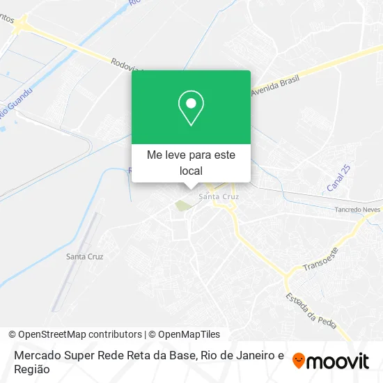 Mercado Super Rede Reta da Base mapa