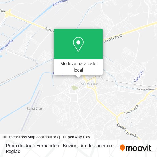 Praia de João Fernandes - Búzios mapa