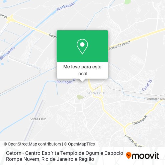 Cetorn - Centro Espírita Templo de Ogum e Caboclo Rompe Nuvem mapa