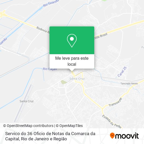 Servico do 36 Oficio de Notas da Comarca da Capital mapa