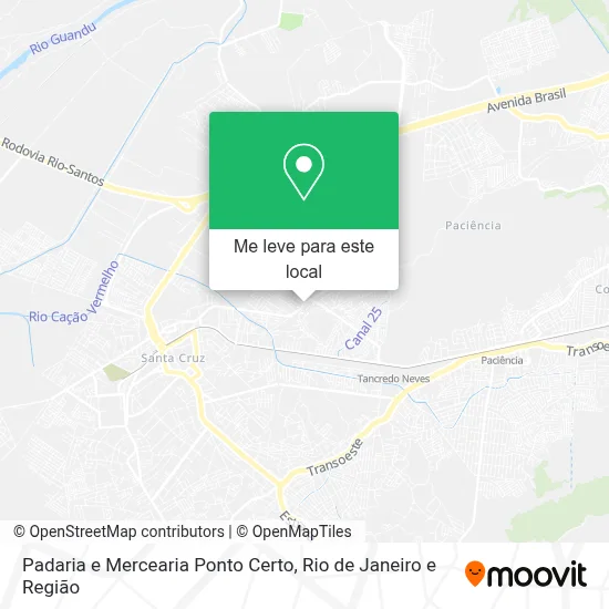 Padaria e Mercearia Ponto Certo mapa