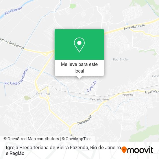 Igreja Presbiteriana de Vieira Fazenda mapa