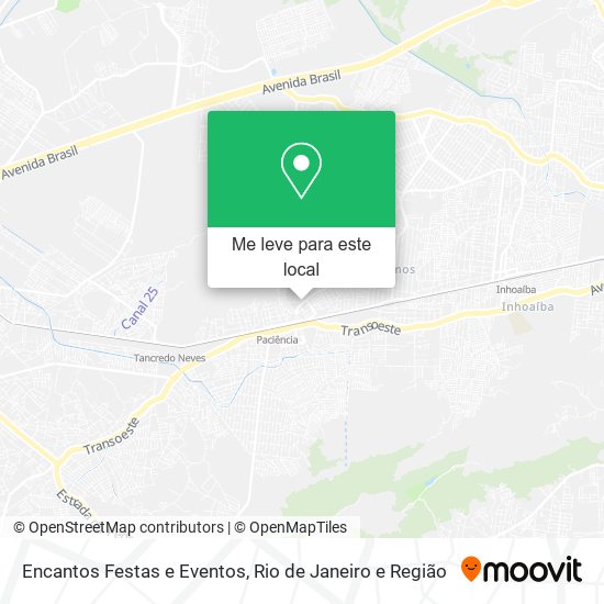 Encantos Festas e Eventos mapa