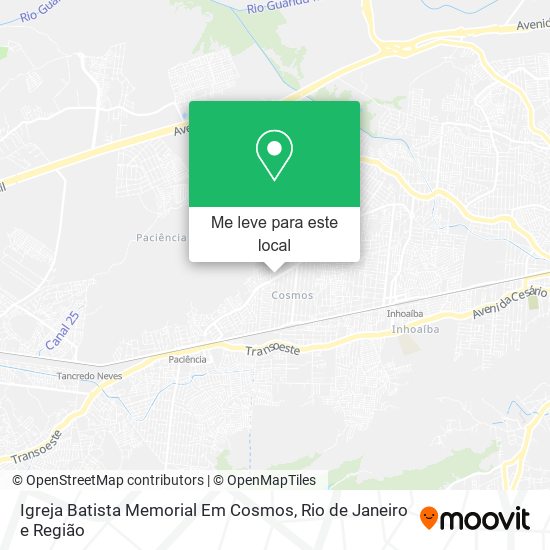 Igreja Batista Memorial Em Cosmos mapa