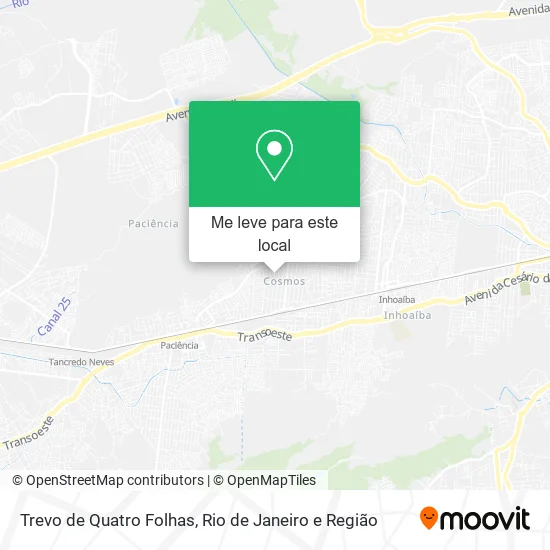 Trevo de Quatro Folhas mapa