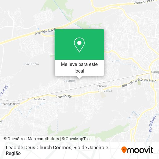 Leão de Deus Church Cosmos mapa