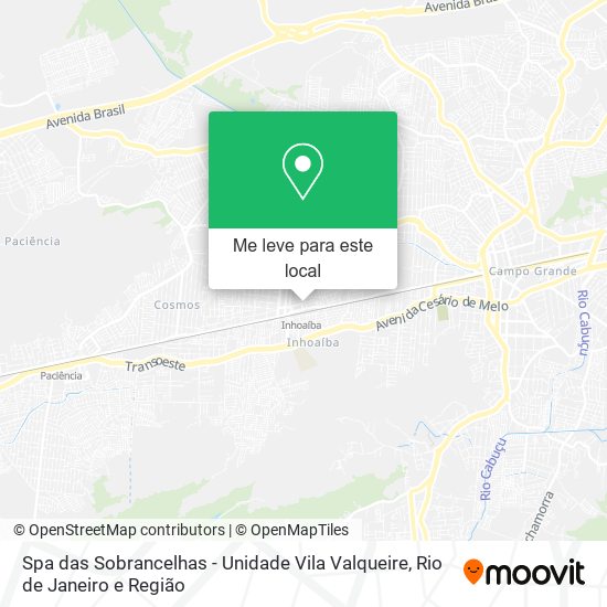 Spa das Sobrancelhas - Unidade Vila Valqueire mapa