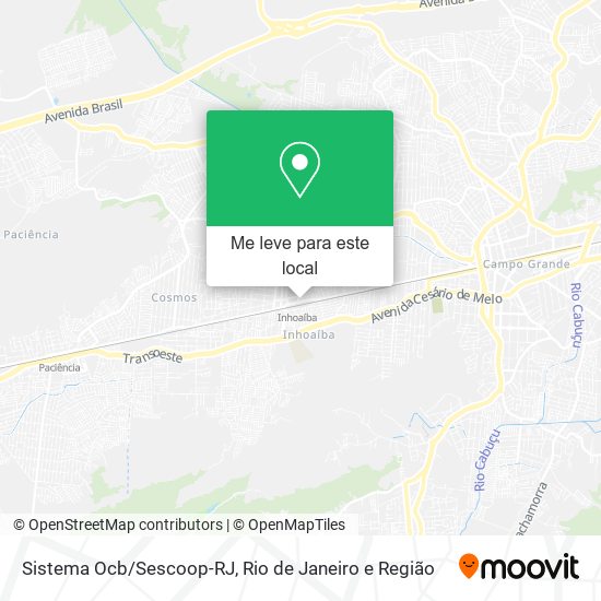 Sistema Ocb/Sescoop-RJ mapa