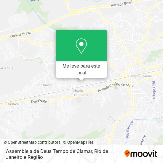 Assembleia de Deus Tempo de Clamar mapa