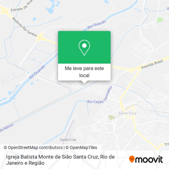 Igreja Batista Monte de Sião Santa Cruz mapa
