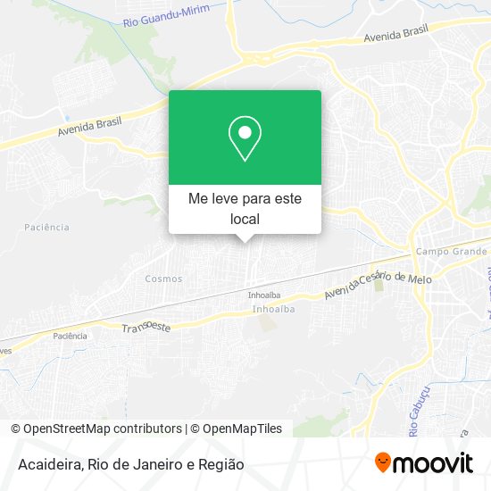 Acaideira mapa