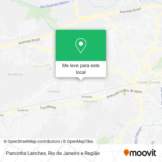 Pancinha Lanches mapa
