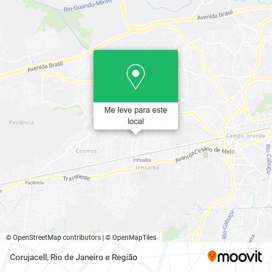 Corujacell mapa