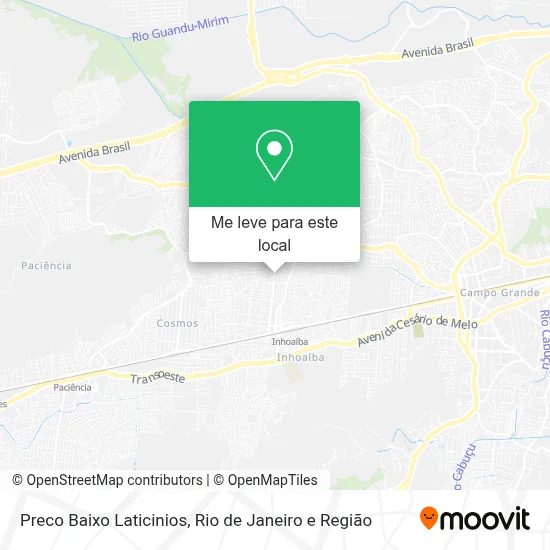 Preco Baixo Laticinios mapa