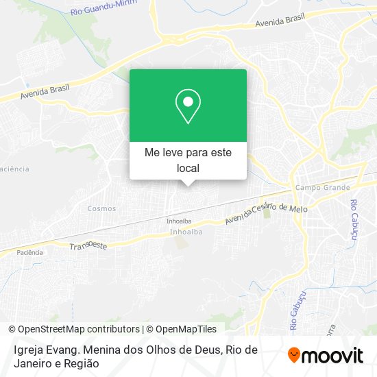 Igreja Evang. Menina dos Olhos de Deus mapa