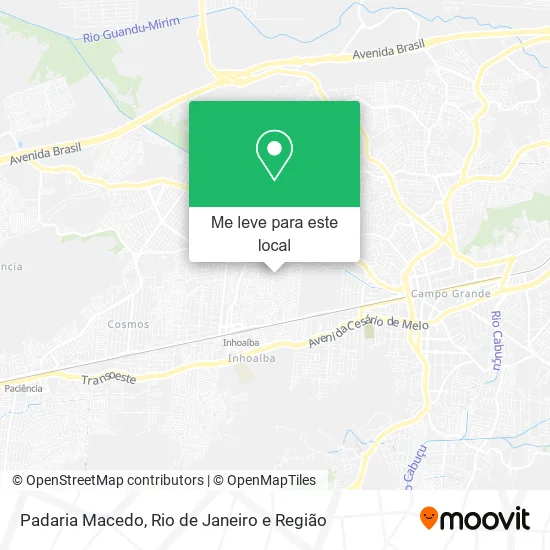 Padaria Macedo mapa