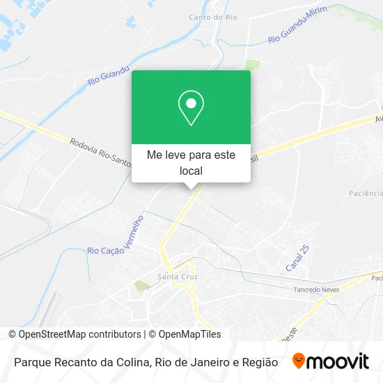 Parque Recanto da Colina mapa