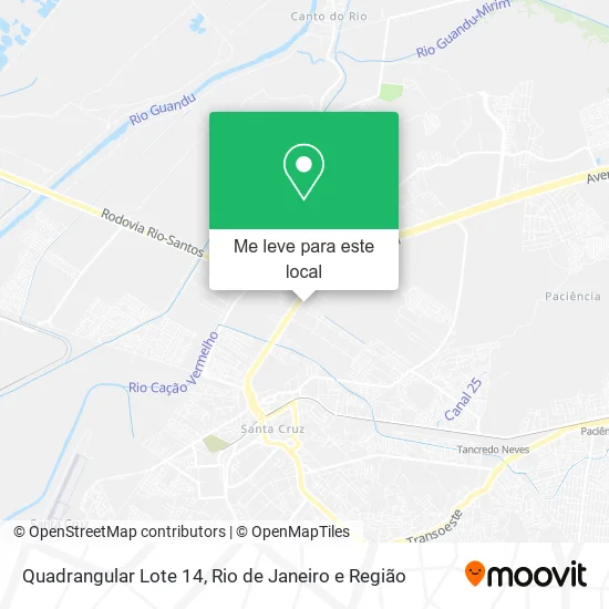 Quadrangular Lote 14 mapa
