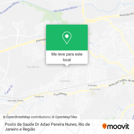 Posto de Saude Dr Adao Pereira Nunes mapa