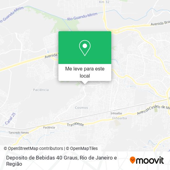 Deposito de Bebidas 40 Graus mapa