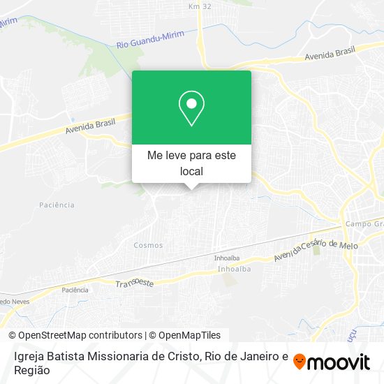 Igreja Batista Missionaria de Cristo mapa
