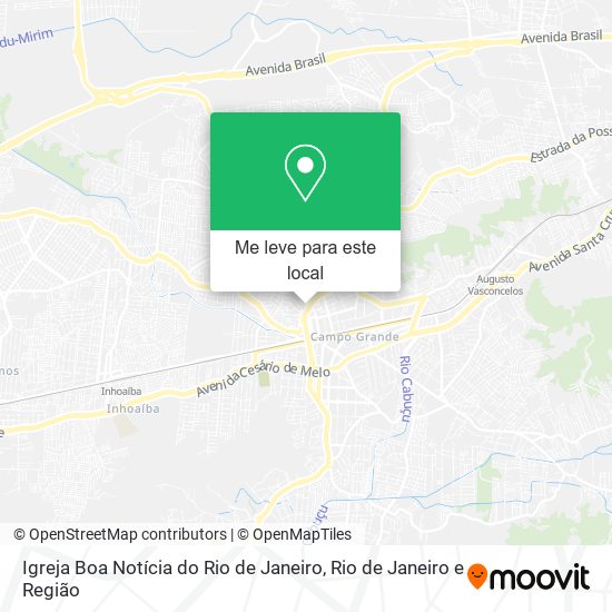 Igreja Boa Notícia do Rio de Janeiro mapa