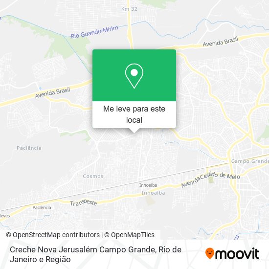 Creche Nova Jerusalém Campo Grande mapa