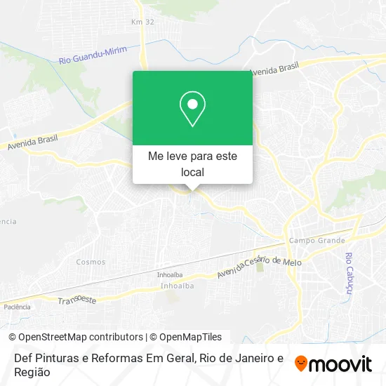 Def Pinturas e Reformas Em Geral mapa