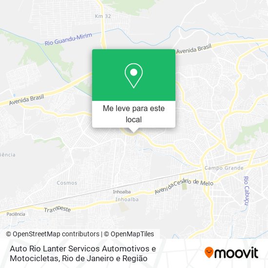 Auto Rio Lanter Servicos Automotivos e Motocicletas mapa