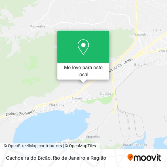 Cachoeira do Bicão mapa