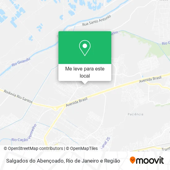 Salgados do Abençoado mapa