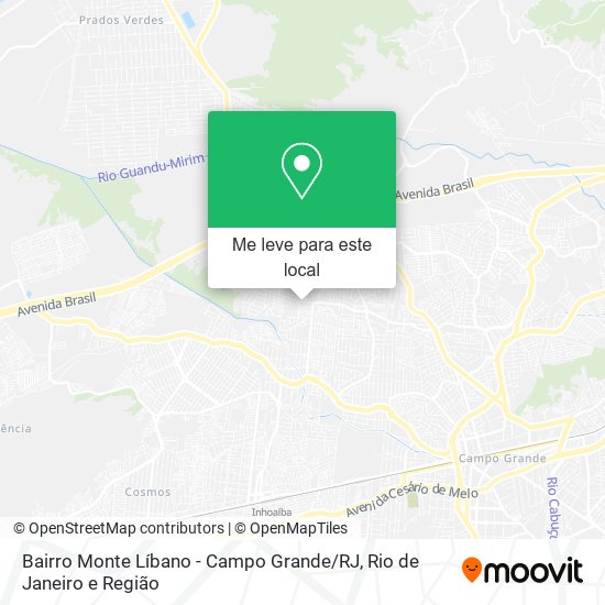 Bairro Monte Líbano - Campo Grande / RJ mapa