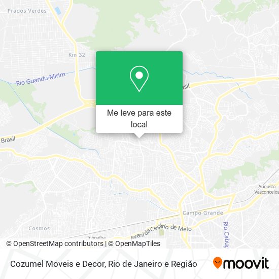 Cozumel Moveis e Decor mapa