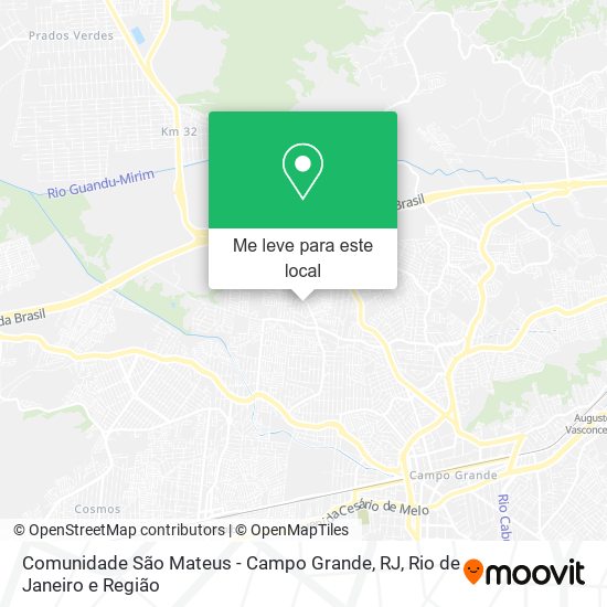 Comunidade São Mateus - Campo Grande, RJ mapa