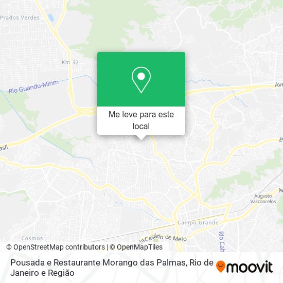 Pousada e Restaurante Morango das Palmas mapa