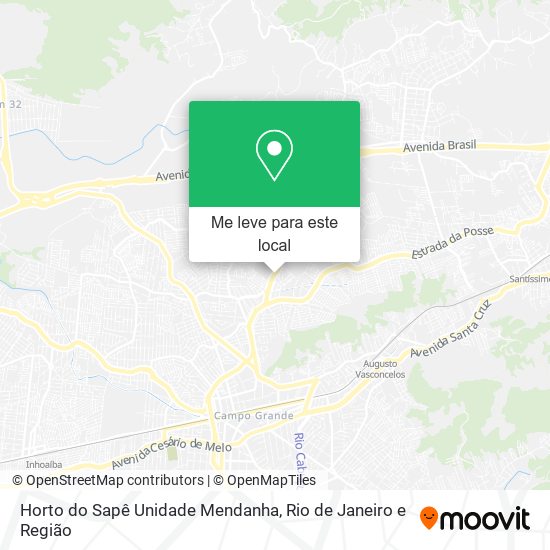 Horto do Sapê Unidade Mendanha mapa