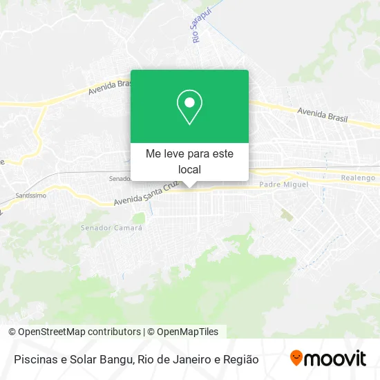 Piscinas e Solar Bangu mapa
