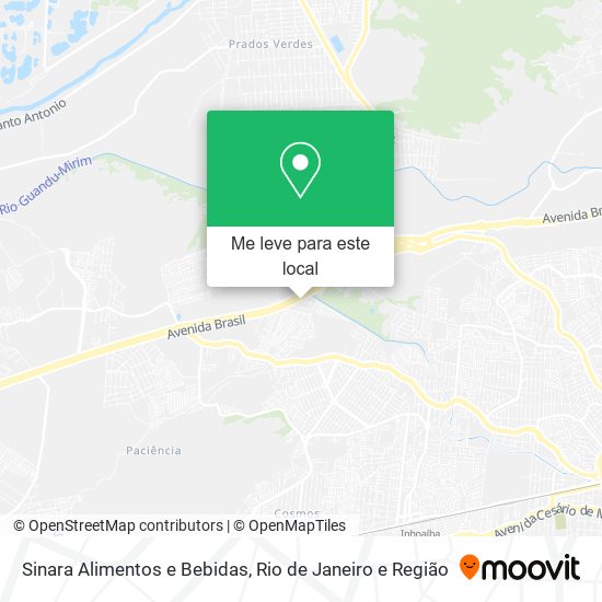 Sinara Alimentos e Bebidas mapa