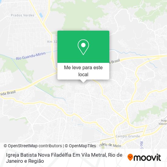 Igreja Batista Nova Filadélfia Em Vila Metral mapa