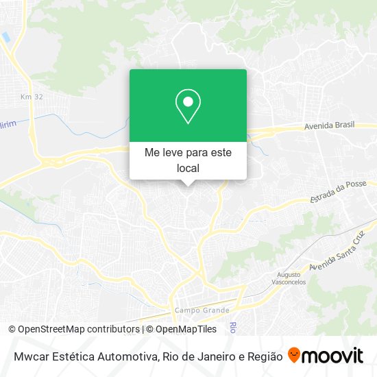 Mwcar Estética Automotiva mapa