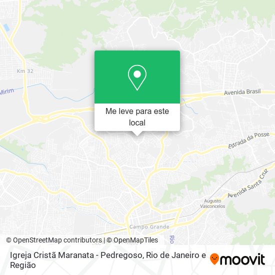 Igreja Cristã Maranata - Pedregoso mapa