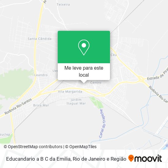 Educandario a B C da Emilia mapa