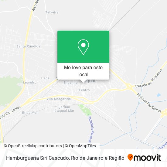 Hamburgueria Sirí Cascudo mapa