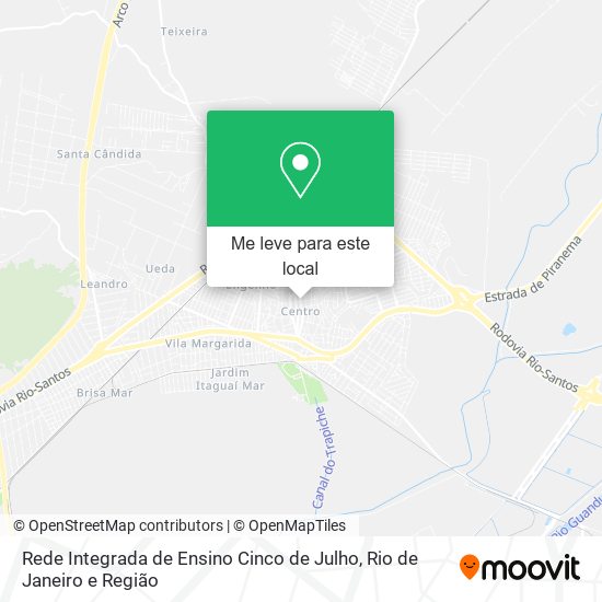 Rede Integrada de Ensino Cinco de Julho mapa