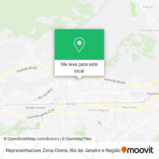 Representacoes Zona Oeste mapa