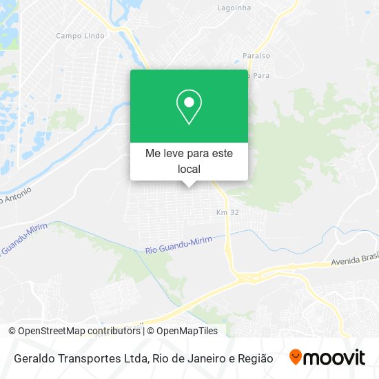 Geraldo Transportes Ltda mapa