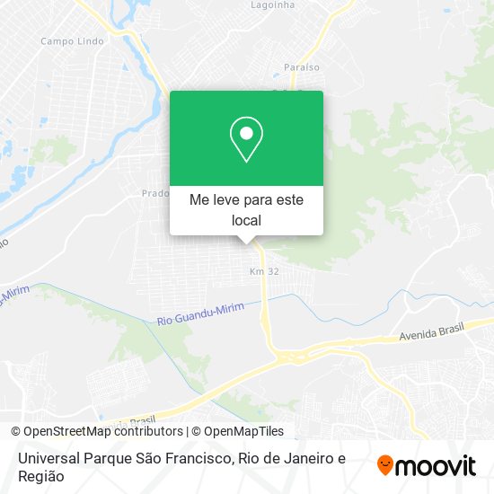 Universal Parque São Francisco mapa